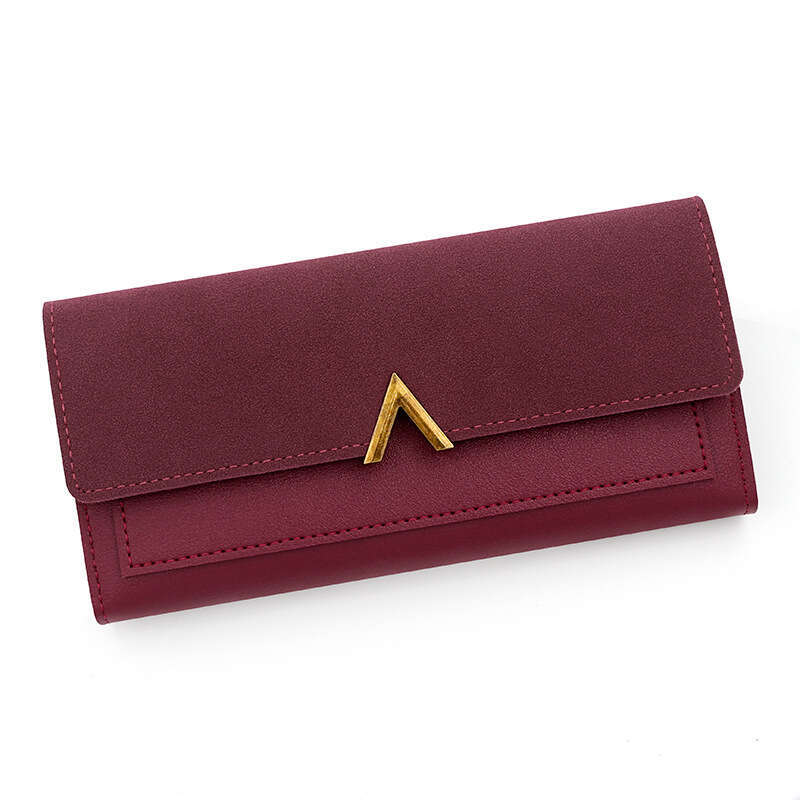 New Fashion Simple Women's PU Long Wallet Money Clip Multi-Card Slot Card Holder Clutch Wholesale