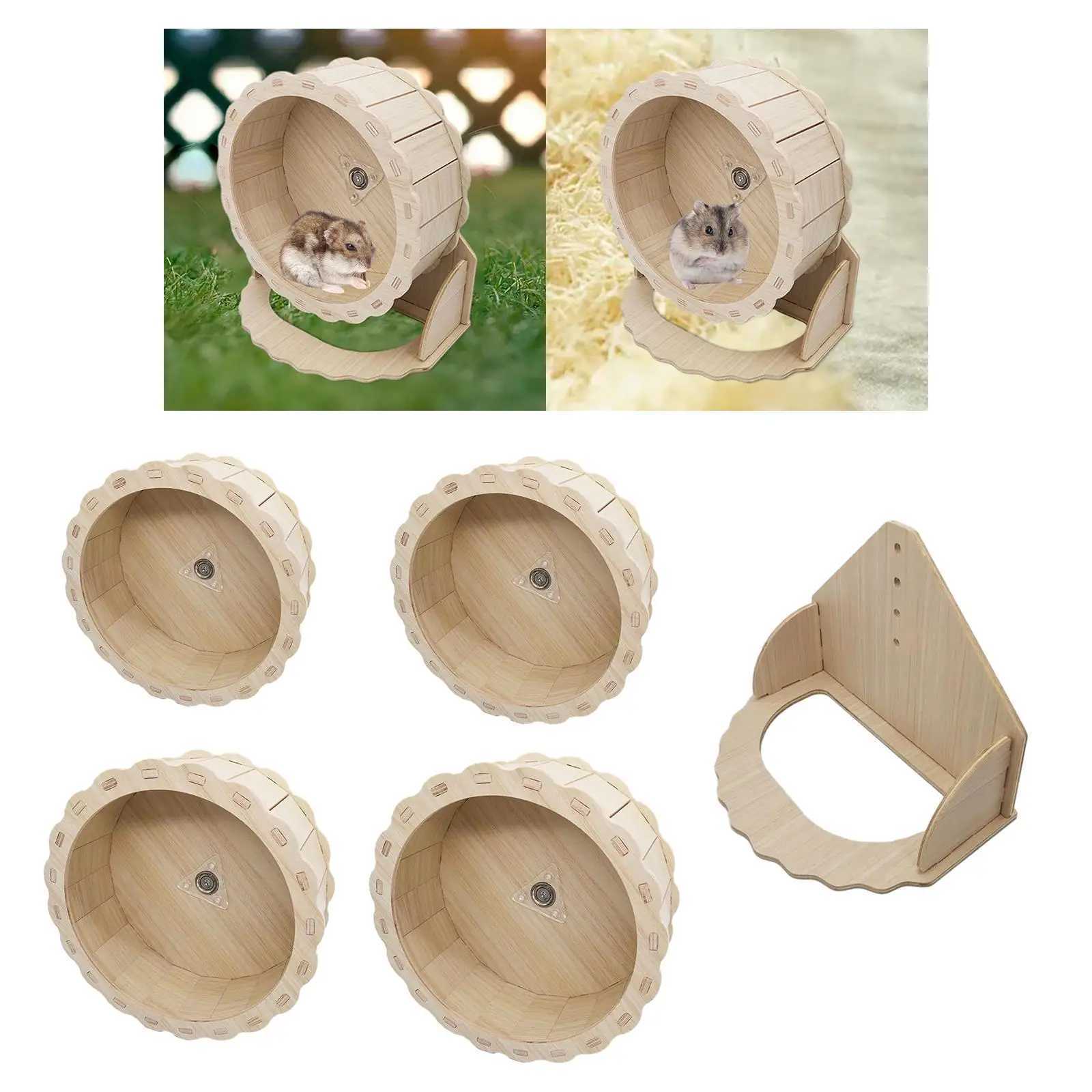 Hamster Wooden Running Wheel Toys Exercise Wheels for Gerbils Syrian Hamster M251205