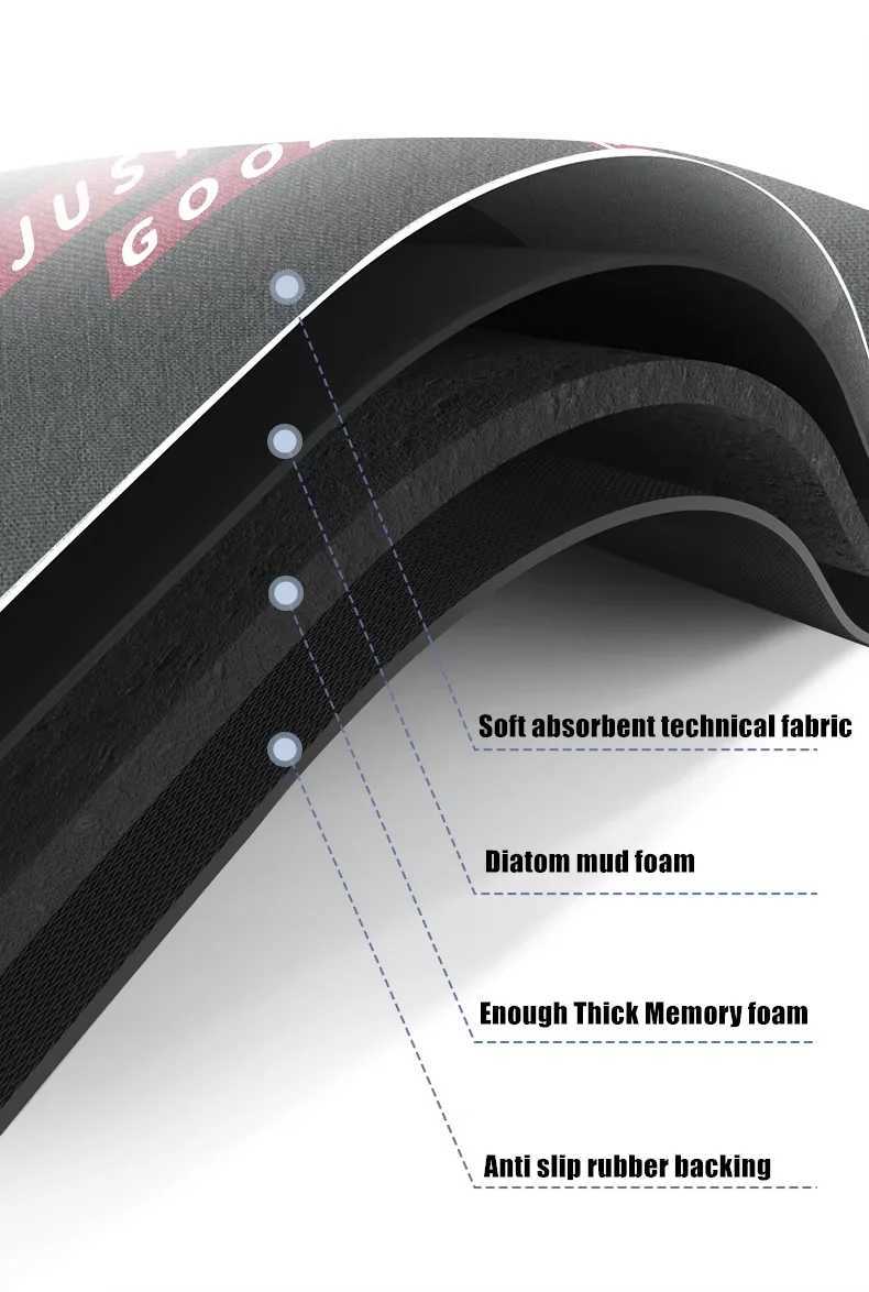 Luxury Diatomite Bathroom Shower Bath Mat Absorbent Foot Mats Non-slip Quick Dry Toilet Rugs Carpet Doormat Washable H251205