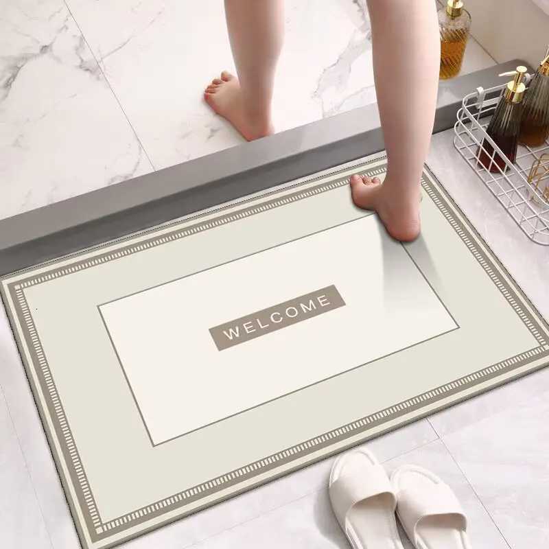 Diatom mud floor mat bathroom door absorbent mat non-slip quick drying household door foot mat carpet H251205