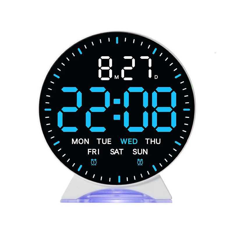 Personalized Jumping Seconds Display Electronic LED Alarm Clock Desktop Ambient Light Decor USB Table Clock with Auto Dimmming M251205 - view 6