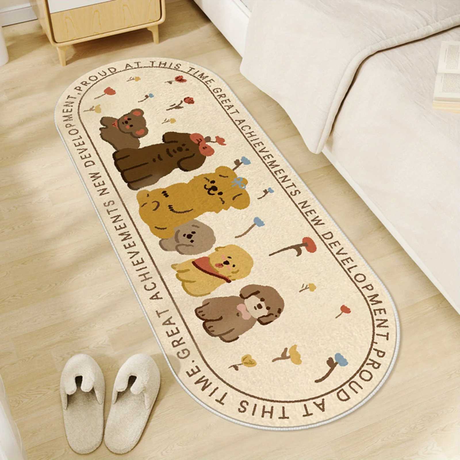 VIKAMA Cartoon Puppy Carpet Kitchen Rug Doormat Welcome Mat Bathroom Mat Rug For Bedroom Carpet For Live Room Bedside Floor Mat H251205
