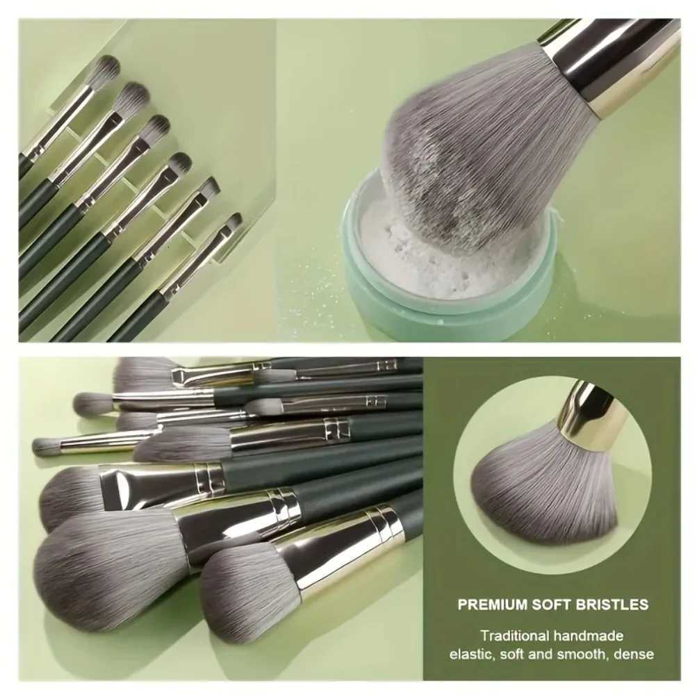 14-Piece Luxury Makeup Brush Set - Professional Full Face And Eye Detail Brushes Super Soft For Applying Foundation Blush EtcT251205
