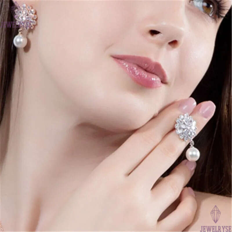 Luxury Clip on Screw Back Flower Earring Designer for Woman AAA Cubic Zirconia Diamond Silver Bridal Wedding Dangle Earrings Jewelry Elegant Female Ac