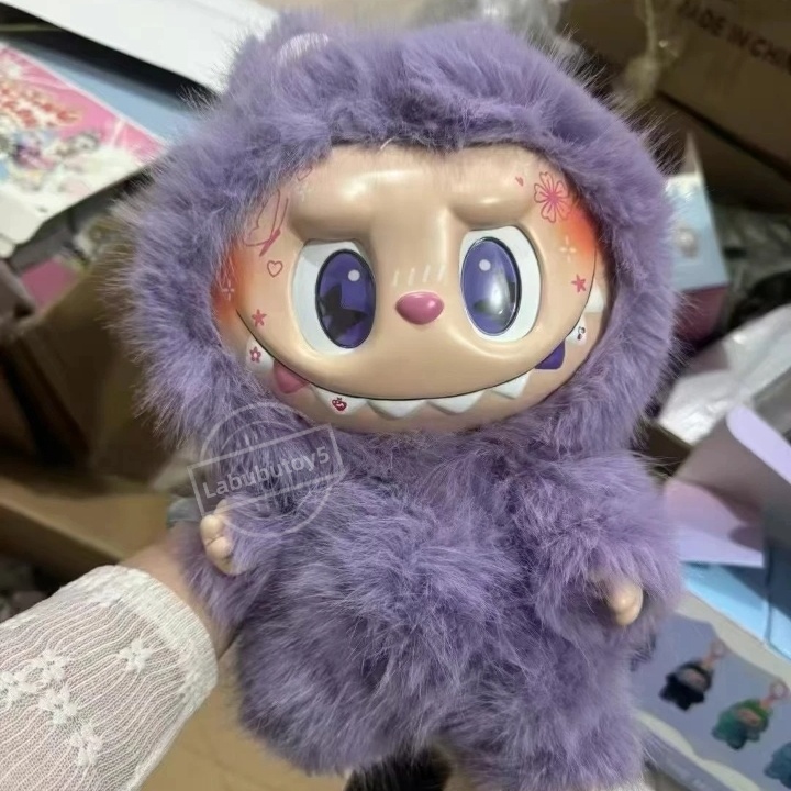 The Monsters 38Cm Labubu Zimomo Angel Style DIY Vinyl Plush Doll Creative Change Figure Toy