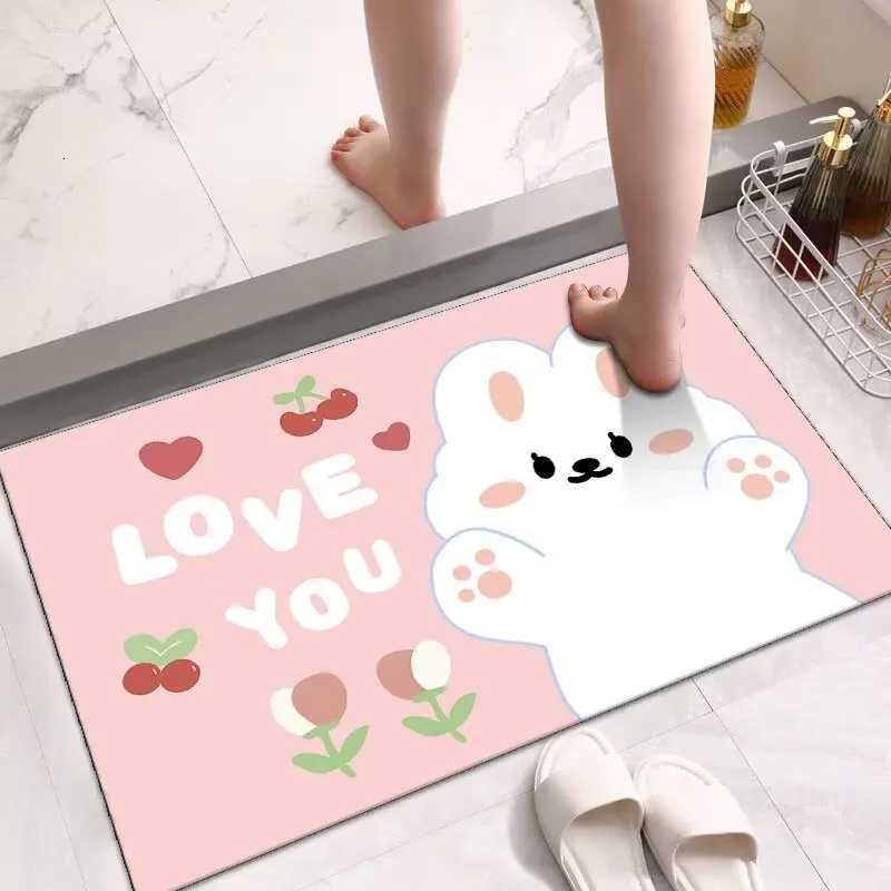 Bathroom floor mat diatom mud absorbent mat toilet door non-slip foot mat toilet toilet quick-drying carpet H251205
