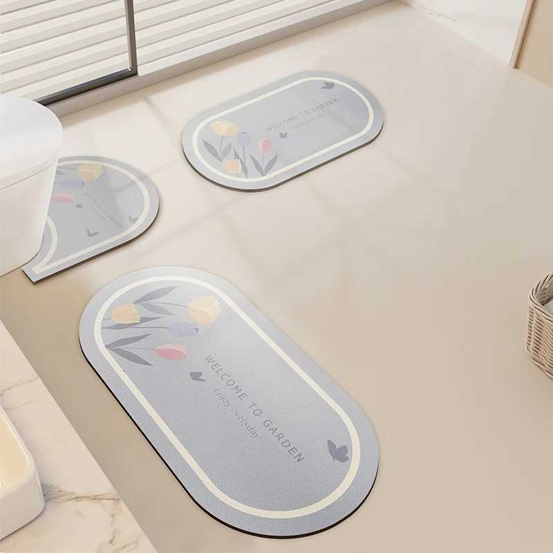 VIKAMA 3-Piece Waterproof Floor Mat for Bathroom Anti-Slip Floor Mat for Toilet Area Bathroom Floor Rug for Home Decoration H251205