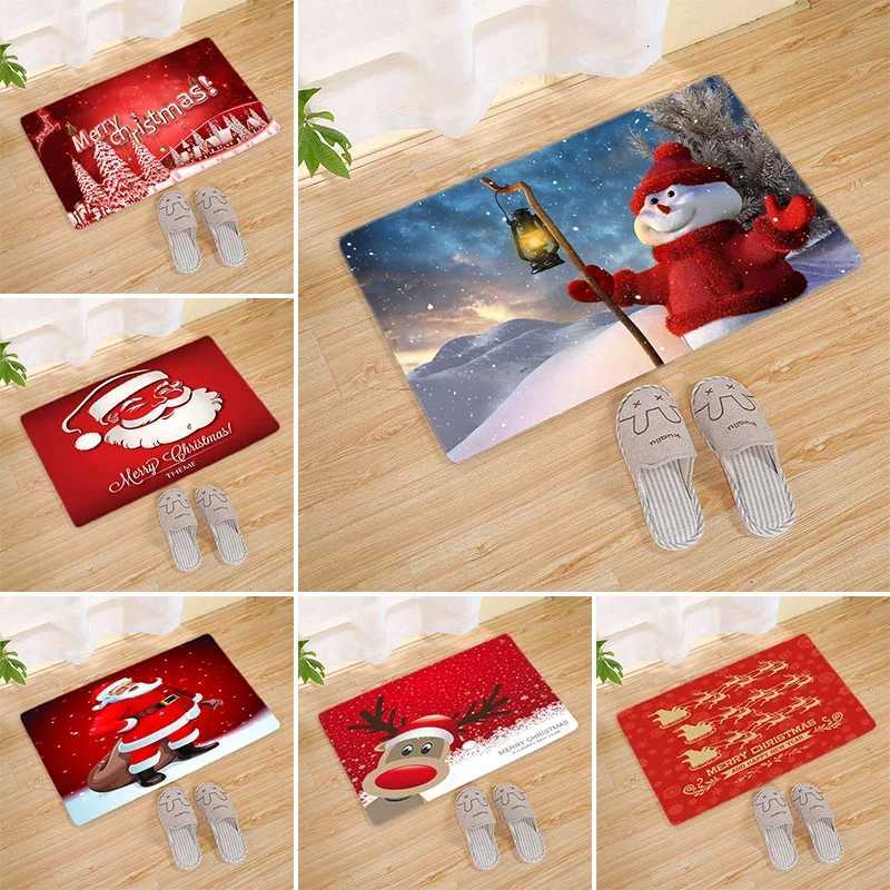 Christmas Welcome Sign Carpet Indoor Porch Rug Santa Decor Greeing Home Entrance Floor Welcome Door Mat Dwarf Christmas H251205