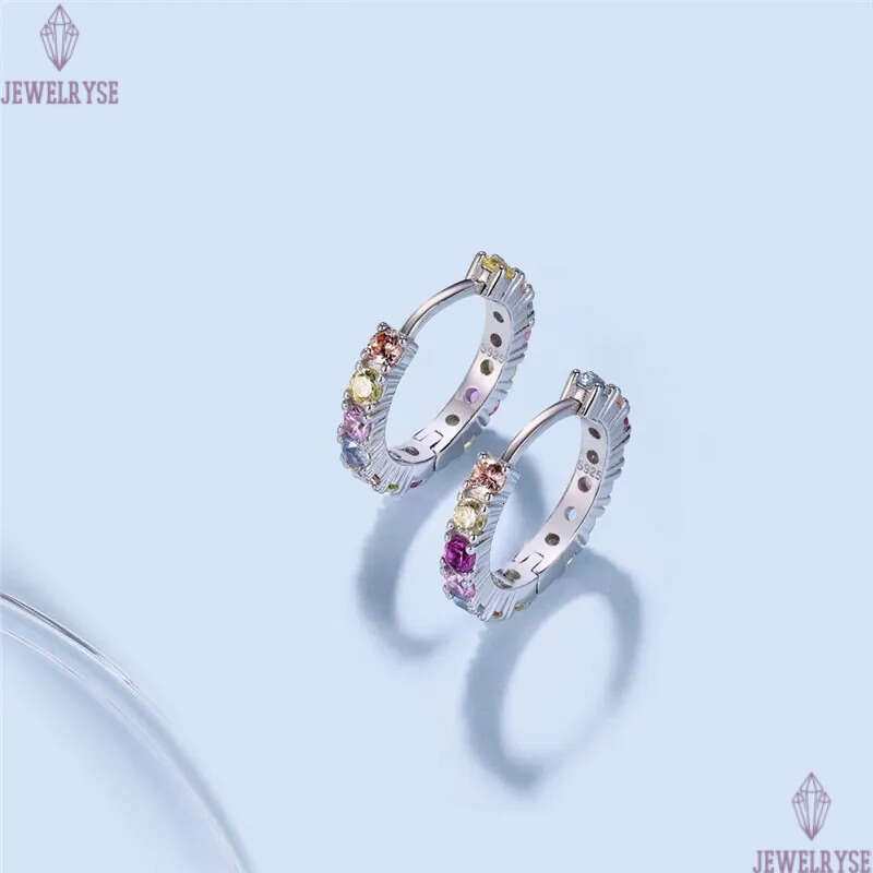 stud designer earrings for woman jewelry 925 sterling silver luxury diamond round heart pink blue green 5A zirconia 18k gold earring women show friend