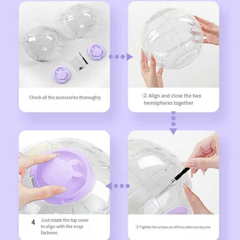 Hamster Exercise Ball- Safe Non-Slip Running for Hamsters Mice Small Pets Ventilated Design with Stable Base - Prevents Foot M251205