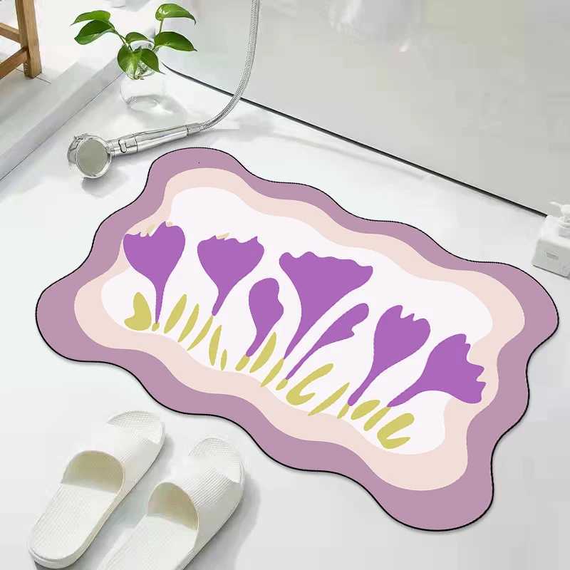 Bathroom floor mat diatom mud non-slip absorbent cushion toilet kitchen foot cushion toilet door toilet carpet H251205