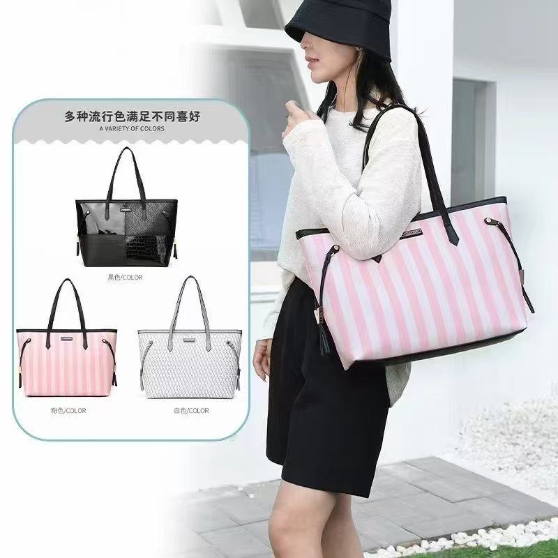 Fashion V Women's Handbag Shoulder Travel Portable Large Capacity Shopping Tote Casual Canvas Bag
