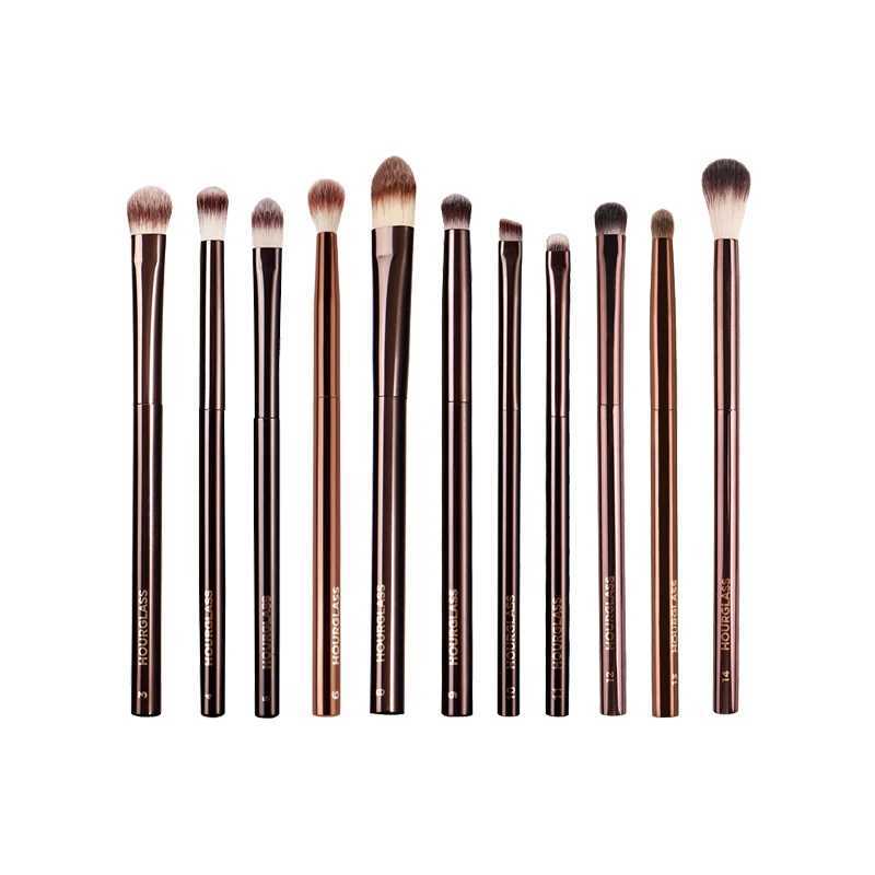 1pc Hourglass Powder Contour Makeup brushes Foundation Blusher Make up brush metal handle Concealer Bronzer high end with boxT251205
