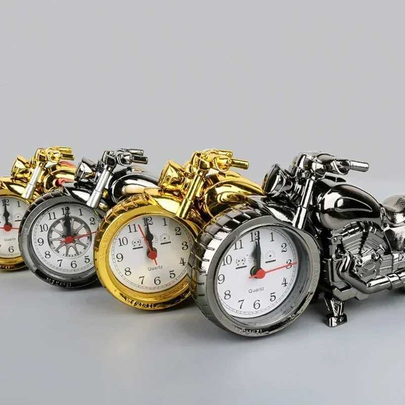 Retro Motorcycle Alarm Clock Portable Battery Power Desktop Alarm Clock Watch for Children Friends Gift Table Decor M251205 - view 4