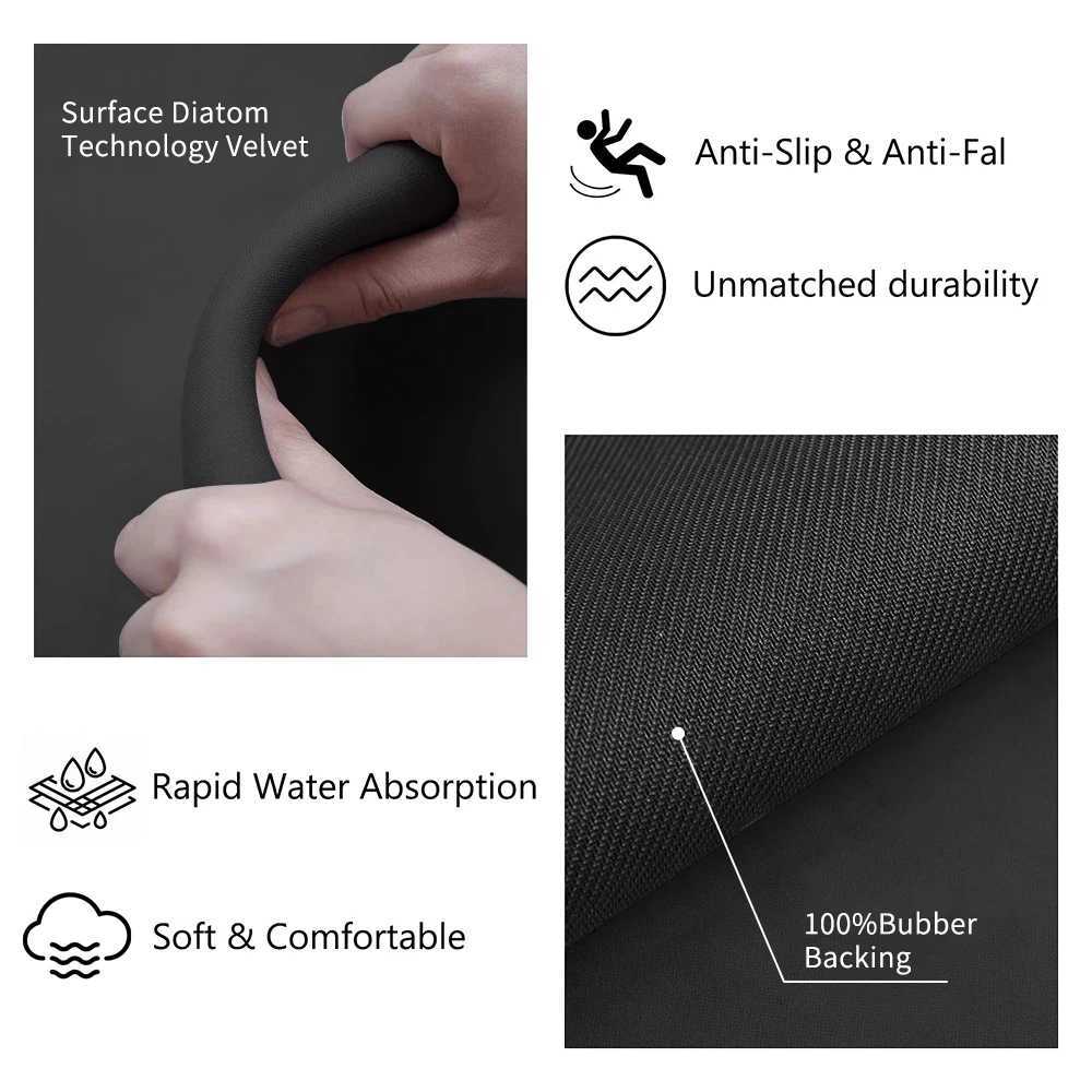 Creamy style Bathroom Diatom Mud Floor Mat Toilet Non-slip Foot Mat Household Water Absorption Quick Drying Anti-drop Sof H251205