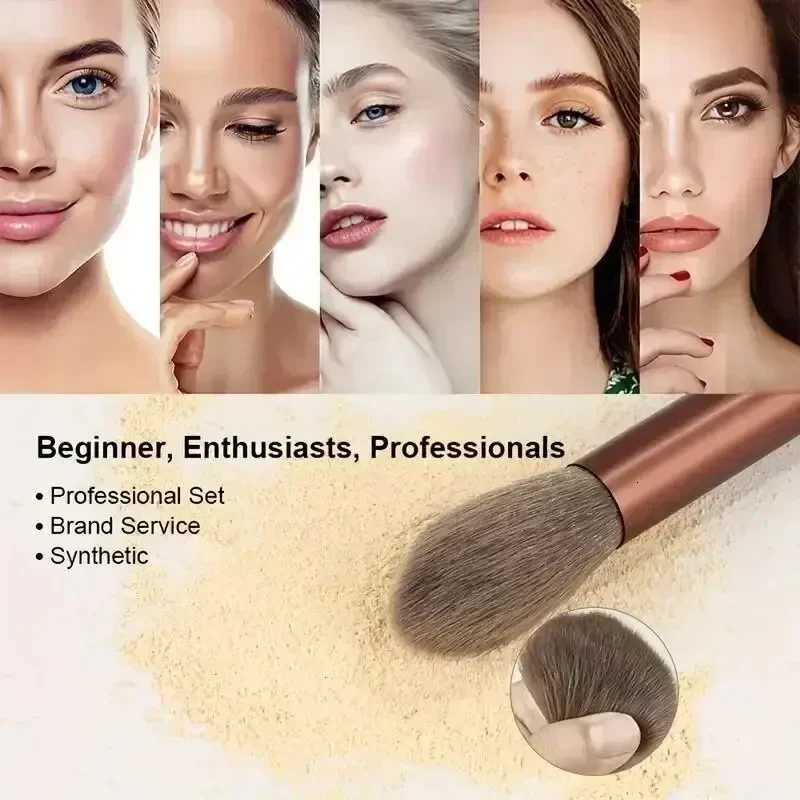 Professional Makeup Brush Set - Soft Fluffy Kabuki Blending Brushes for Foundation Powder Eyeshadow Beauty Tools KitT251205