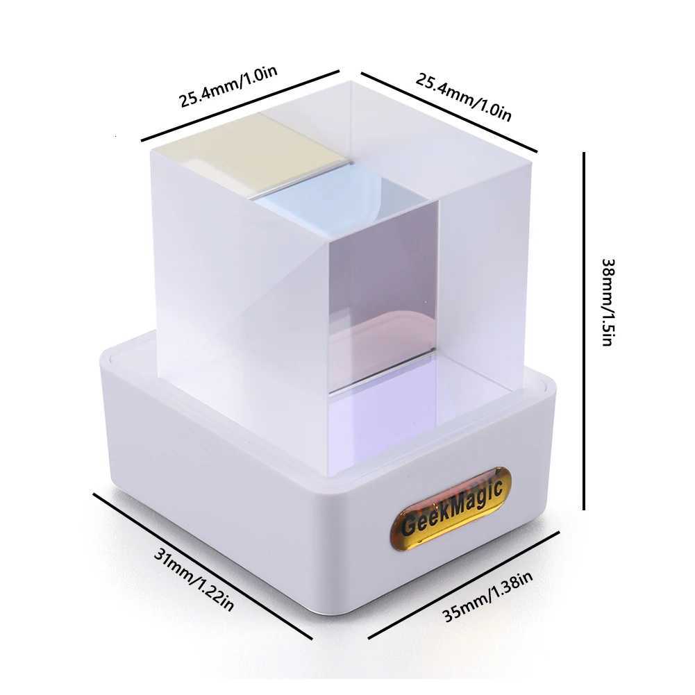 GeekMagic GIFTV Crystal Cube Holographic Mini Electric Digital Clock Desktop Smart Weather Station DIY Animations Photo Display M251205 - view 7