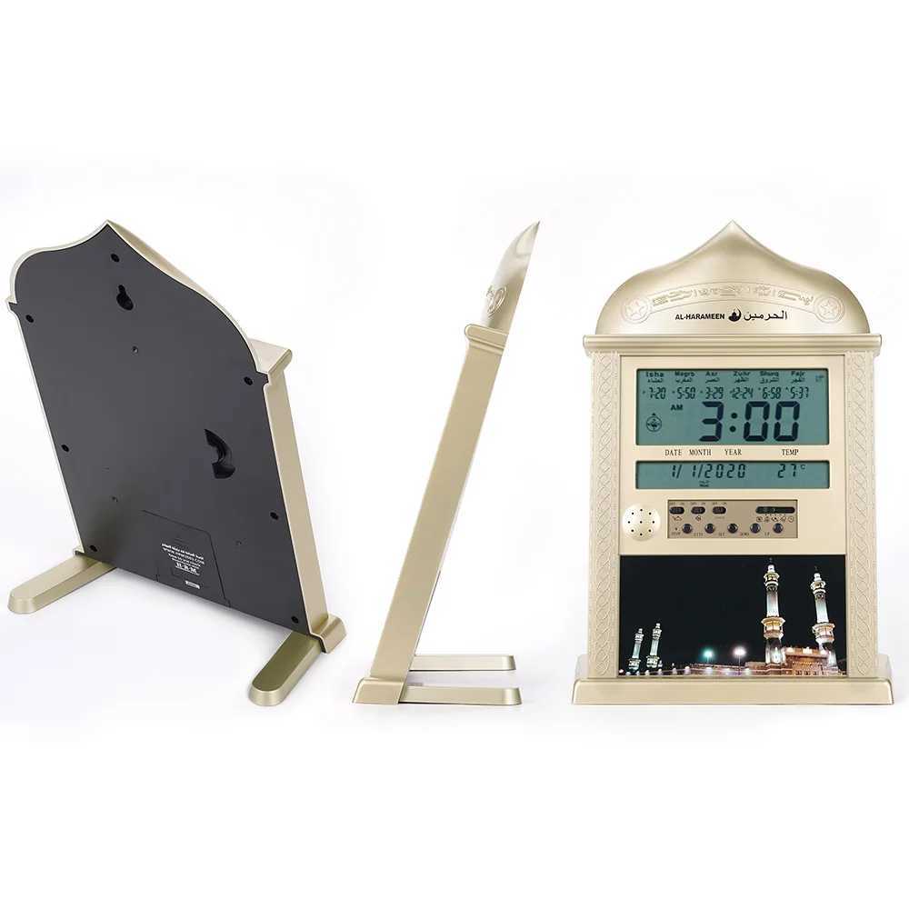 1PC Muslim Prayer Alarm Clock Without Batteries Ramadan Gift With AZAN Time Reminder 4 x No 5 Battery Powered Gold/Silver M251205