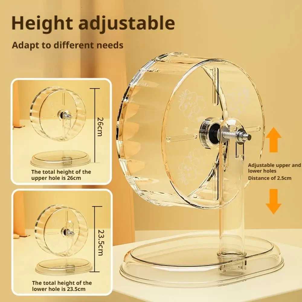 Hamster Running Sport Transparent Widened Running Wheel Support Toy Small Pet Roller Bearing Silent Running Wheel M251205