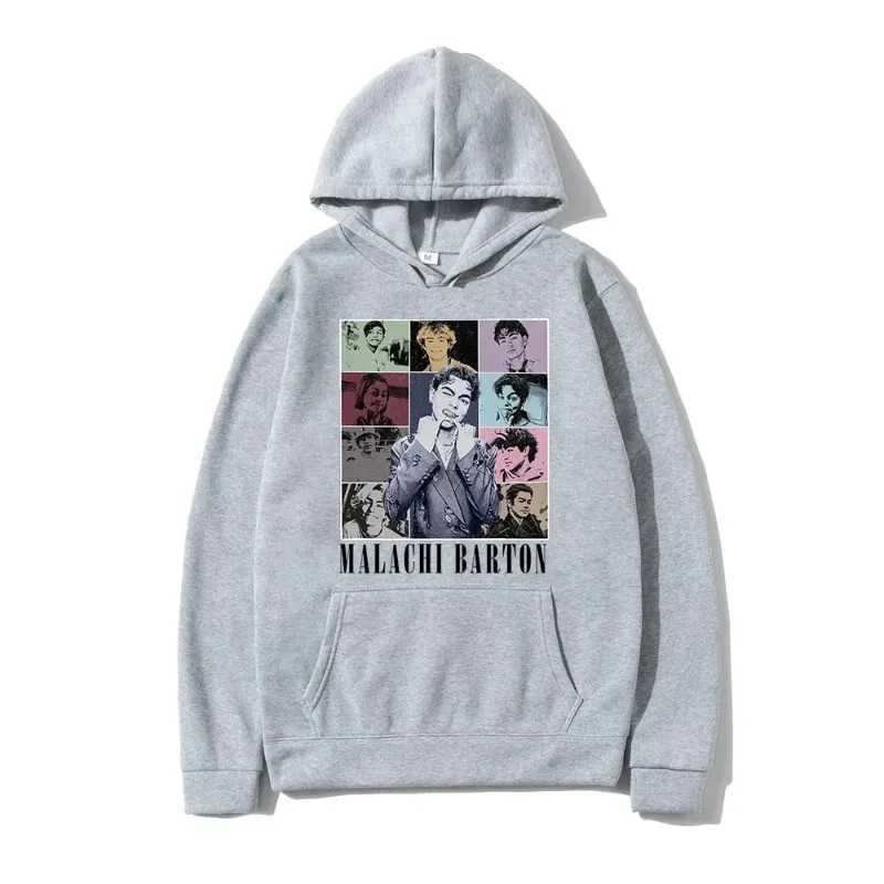 Autumn Winter Flce-lined Hoody Malachi Barton Printed Women Men Oversized Pullovers Long Slve Strt Hip Hop Gothic Clothing X251205