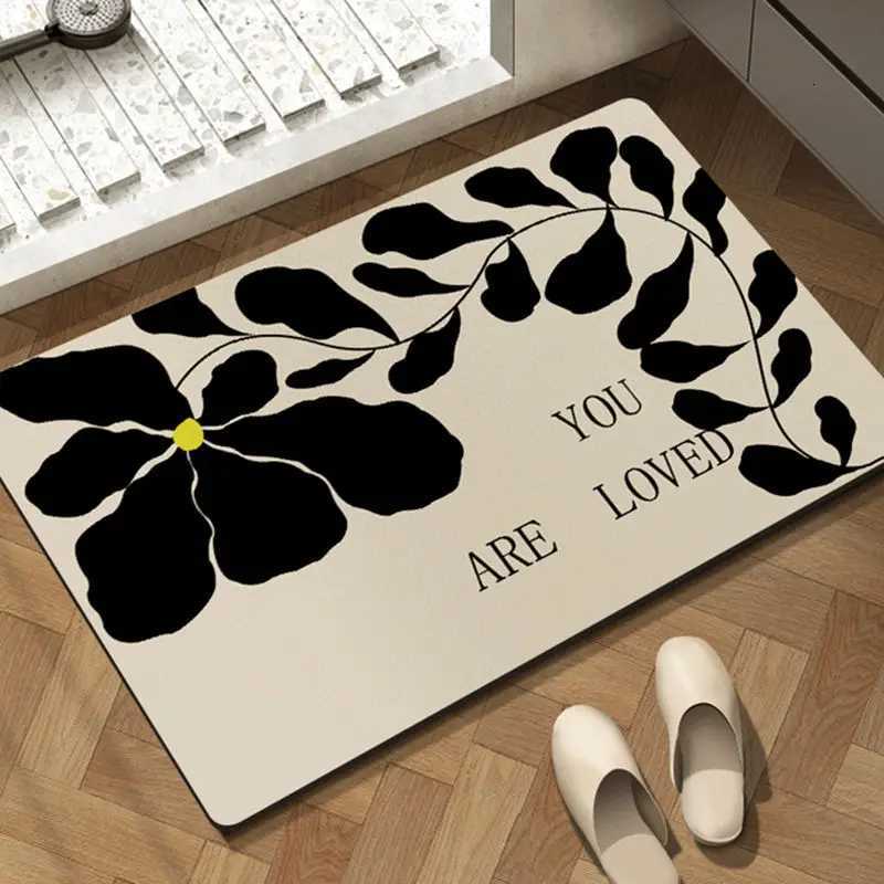 Bathroom absorbent pad absorbent anti slip pad household bathroom quick drying diatomaceous earth floor mat H251205