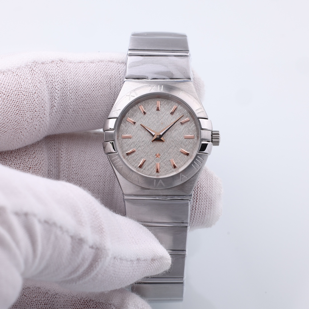 Women OM CONSTELLATION Watches 28MM Automatic Movement Stainless Steel Watch womens Mechanical Quartz Wristwatches waterproof Luminous montre de luxe #162