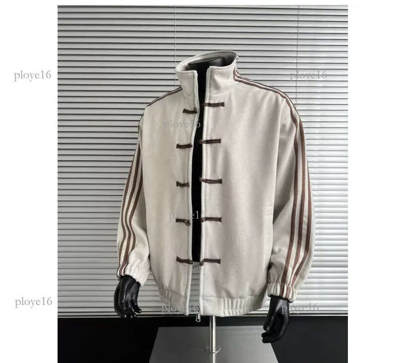 individual Jacket Chinese New Year Jacket campus Jacket Spliced Stand Collar Spring Buttoned Fashion Retro Tang Single Breasted Men Designer Coat