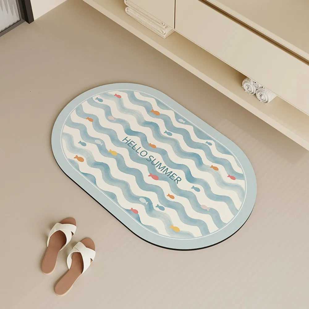 VIKAMA Bathroom Mat Soft Absorbent Quick-Drying Foot Mat Washable Non-Slip Rug Ideal for Home Bathrooms rugs H251205