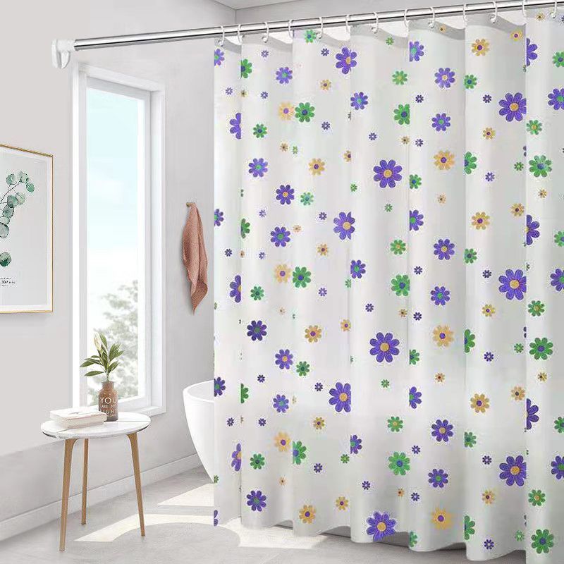 YL-37891 Bathroom Shower Curtain Waterproof and Mildew-proof Set, No Drill Required, Partition Curtain, Hanging Curtain, High-end Bathroom Curtain