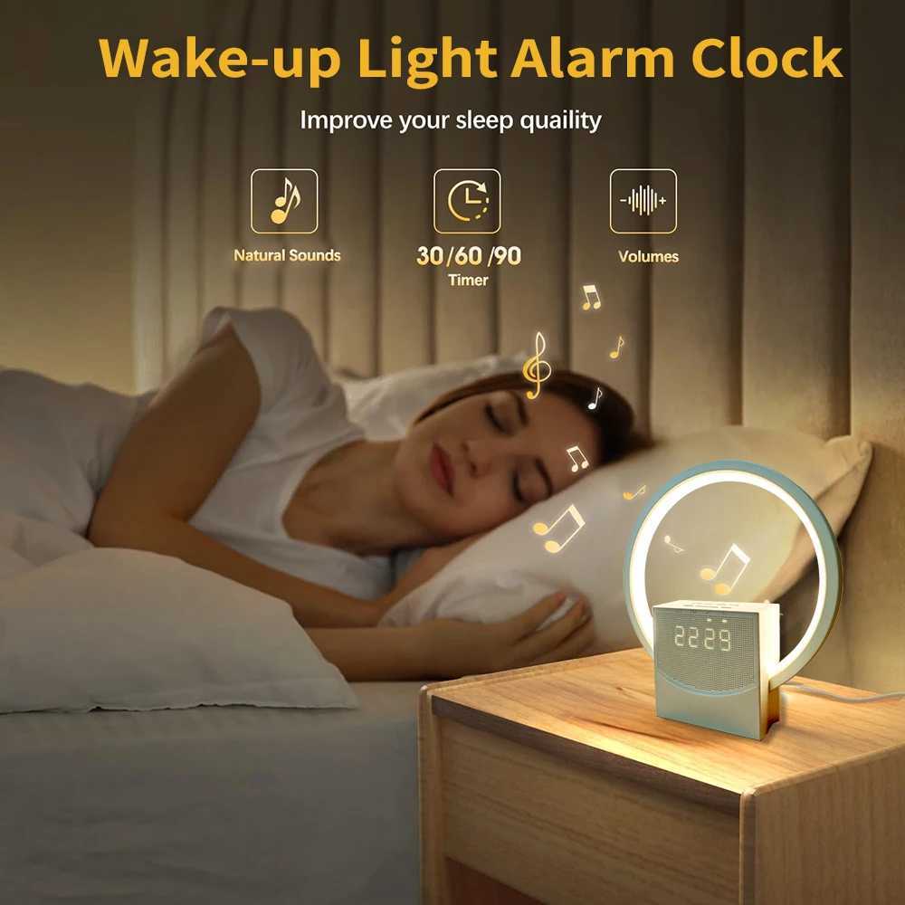 Sunrise Simulation Alarm Clock with Bluetooth Speaker White Noise Machine LED Desk Night Light Home Office Decor for Bedroom M251205 - view 5