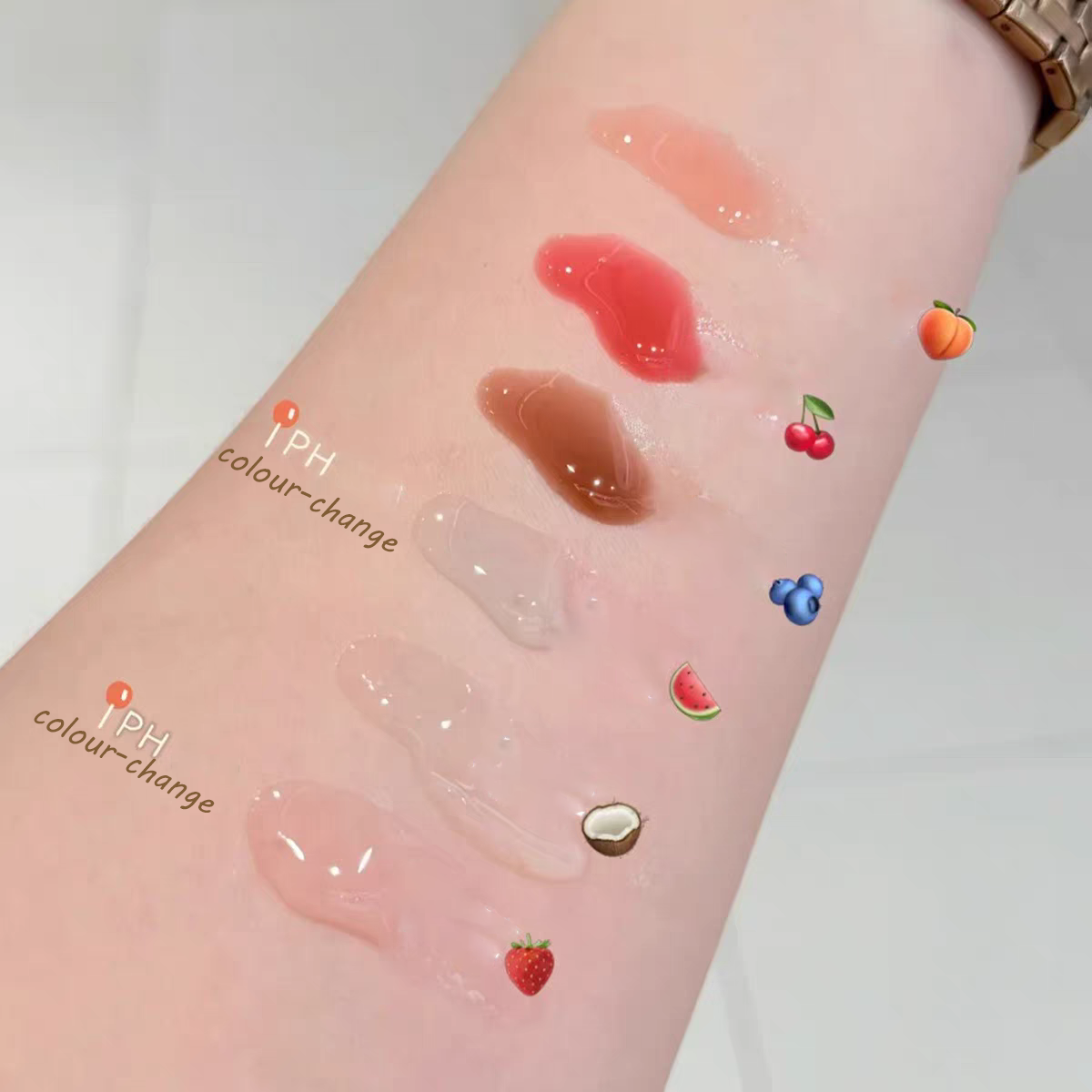 Jelly Lip Gloss Lip Protection Mirror Water Gloss Moisturizing Lip Gloss Colored 14ml Honey Cherry Berry Watermelon Coconut Moisturizing