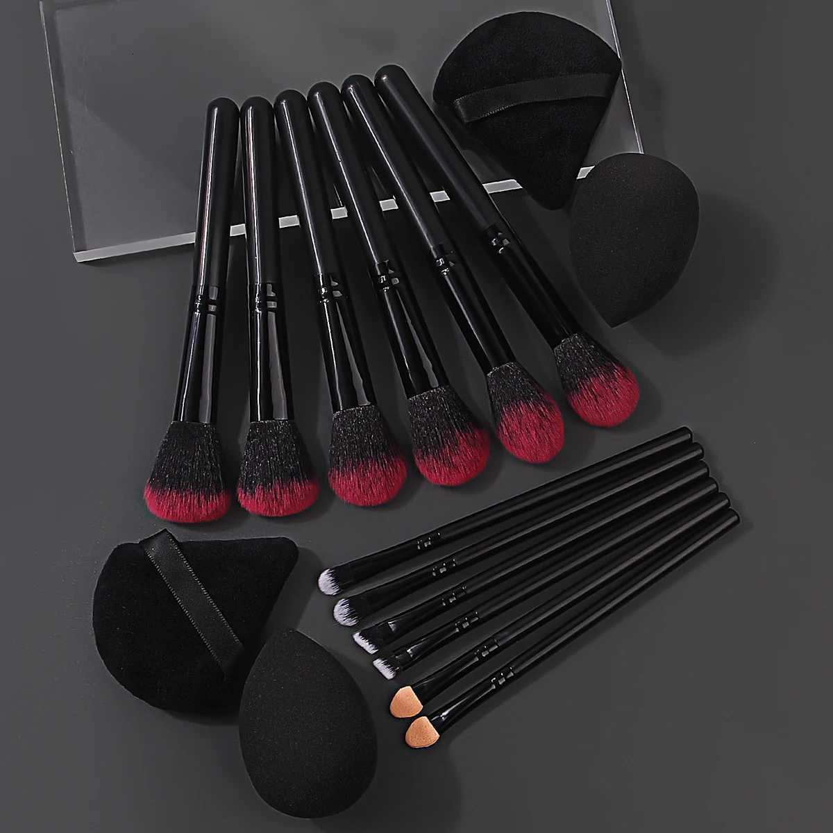 16PCS Blush brush sponge eyeshadow brush eyeliner brush makeup brush set Soft makeup sponge egg powder puffT251205