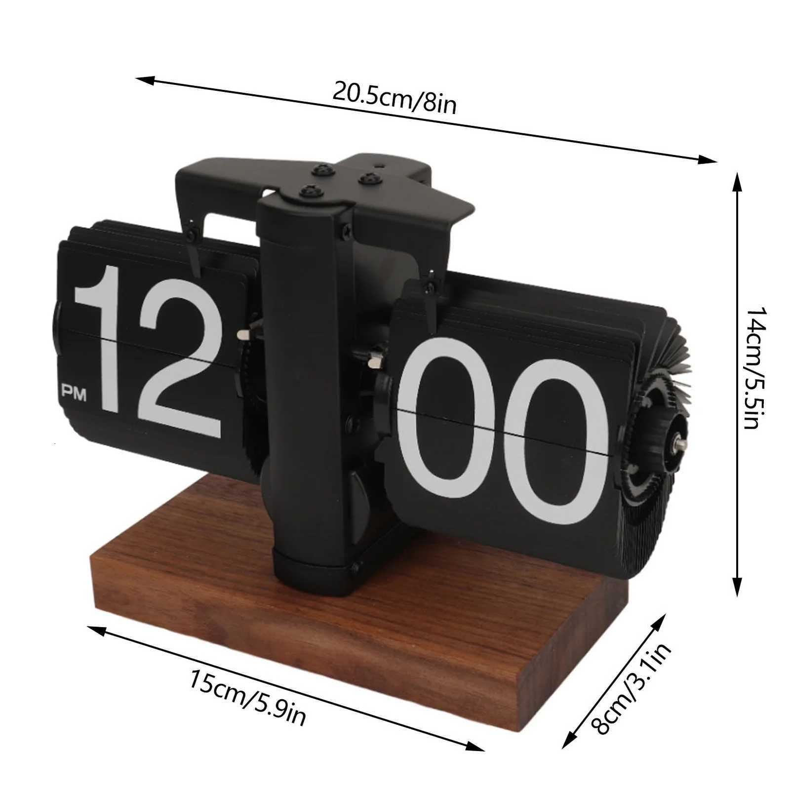 Vintage Digital Flip Page Clock Automatic Turning Battery Operated Mechanical Clock for Home Bedroom Office Decoration M251205 - view 7