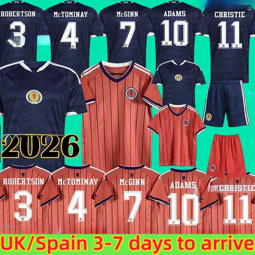 2026 Season World Cup Scotland Jersey Soccer Gear Men's and Kids' Sets ROBERTSON MCTOMINAY TIERNEY MCGINN HICKEY GILMOUR DYKES ADAMS CHRISTIE HIRST FERGUSON