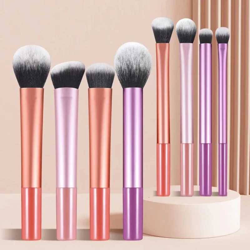 8pcs Pro Easy to Clean Makeup Brush Set - Soft Premium Synthetic Hair Cruelty-Free Foundation Blush EyeshadowT251205