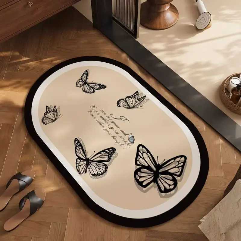 Bathroom absorbent diatom mud toilet non-slip doormat toilet floor mat toilet H251205