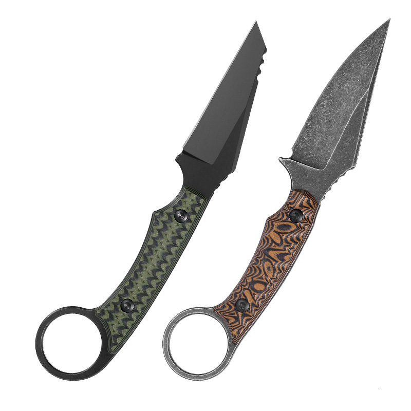 Trskt Kydex Tactical Knife With G10 Handle Cool EDC Tool For Camping Hunting Survival Necker Knife Unpacking Engraving Dropship