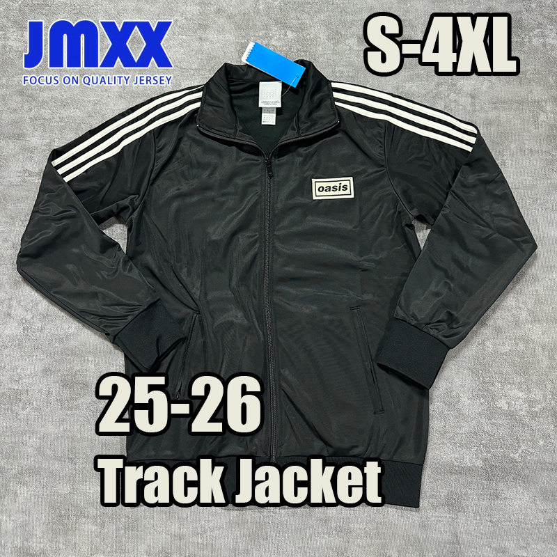 JMXX 25 26 Oasis Live '25 Track Jacket Tour Firebird Windbreaker Black Soccer Jerseys Mens Football 2025 2026 Overcoat Pants Long Sleeved
