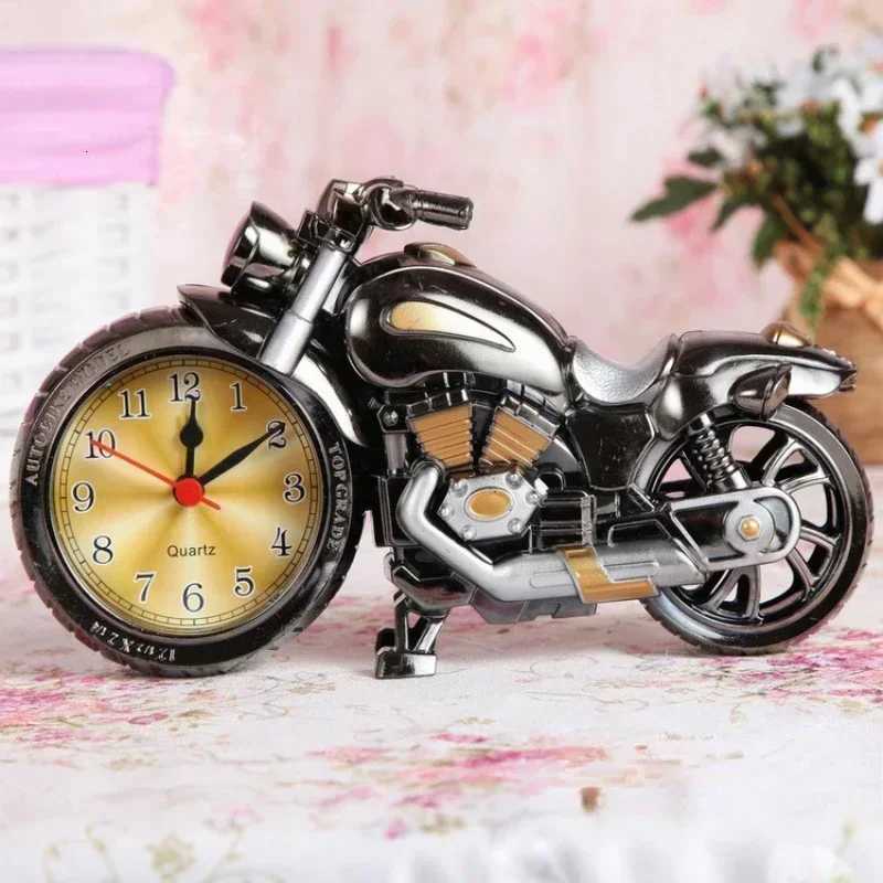 Retro Motorcycle Alarm Clock Portable Battery Power Desktop Alarm Clock Watch for Children Friends Gift Table Decor M251205 - view 7