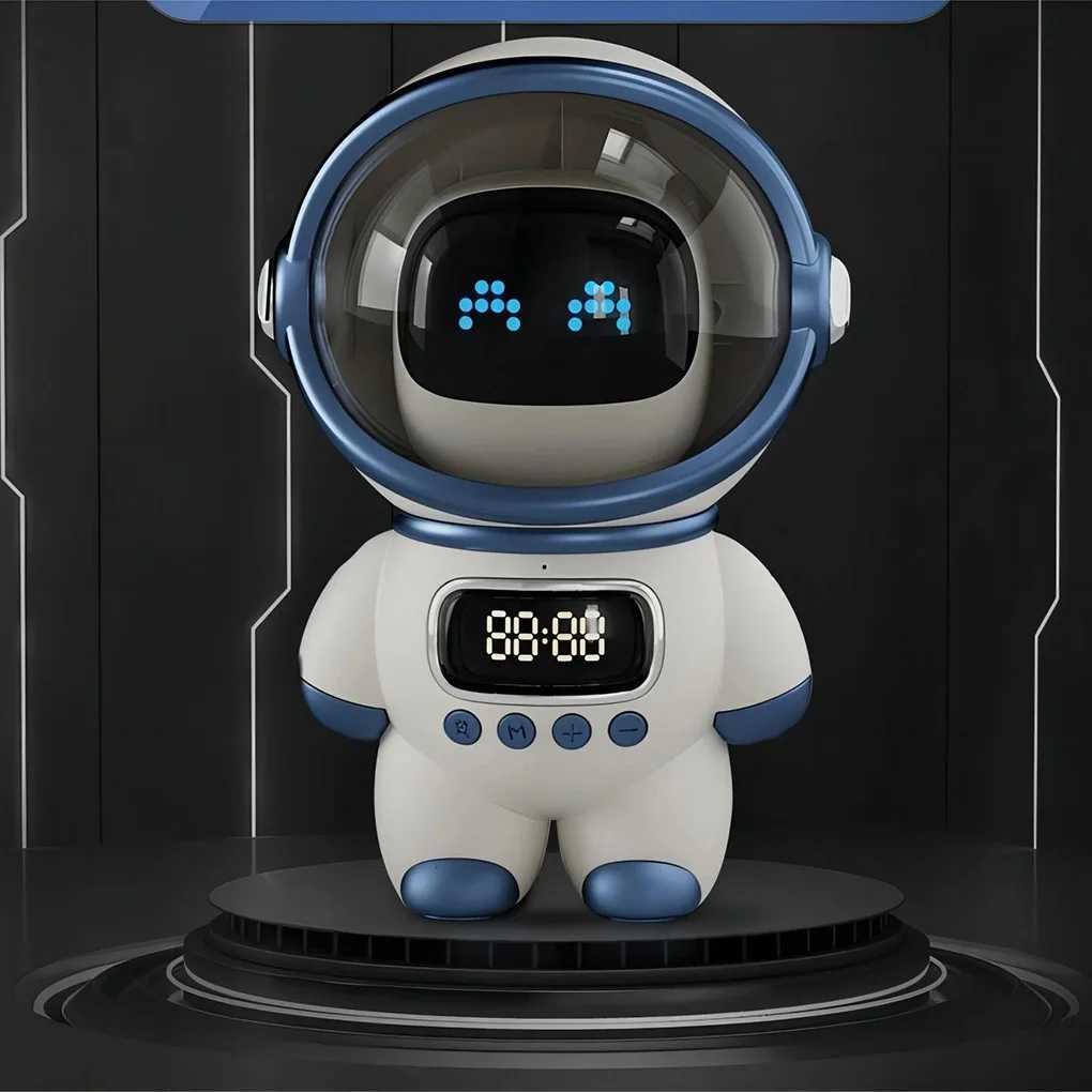 Astronaut Styling Stereo Wireless Smart Alarm Clock Speaker Audio Music Player USB Charging Night Lamp Table Clocks Decoration M251205 - view 4