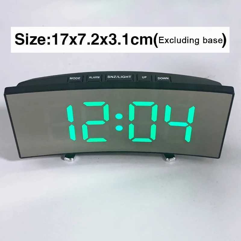 Latest Digital Clock LED Alarm Clock Bedroom Electronic Desktop Clock With Temperature Display Adjustable Brightness 12/24 Hours M251205 - view 3