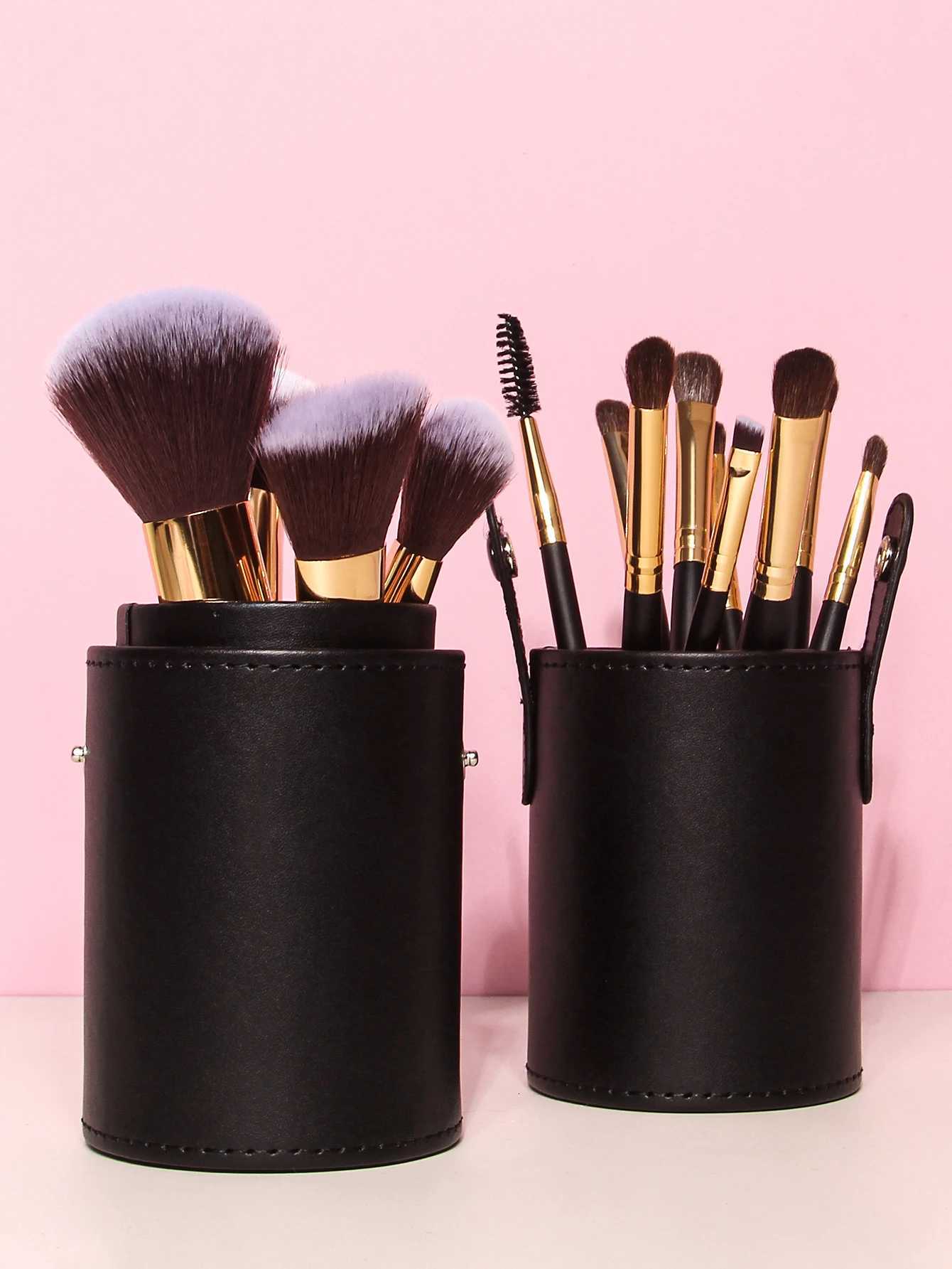 15 PCS Professional Makeup Brush Set With Makeup Brush Holder Wooden Handle Cosmetic BrushesT251205