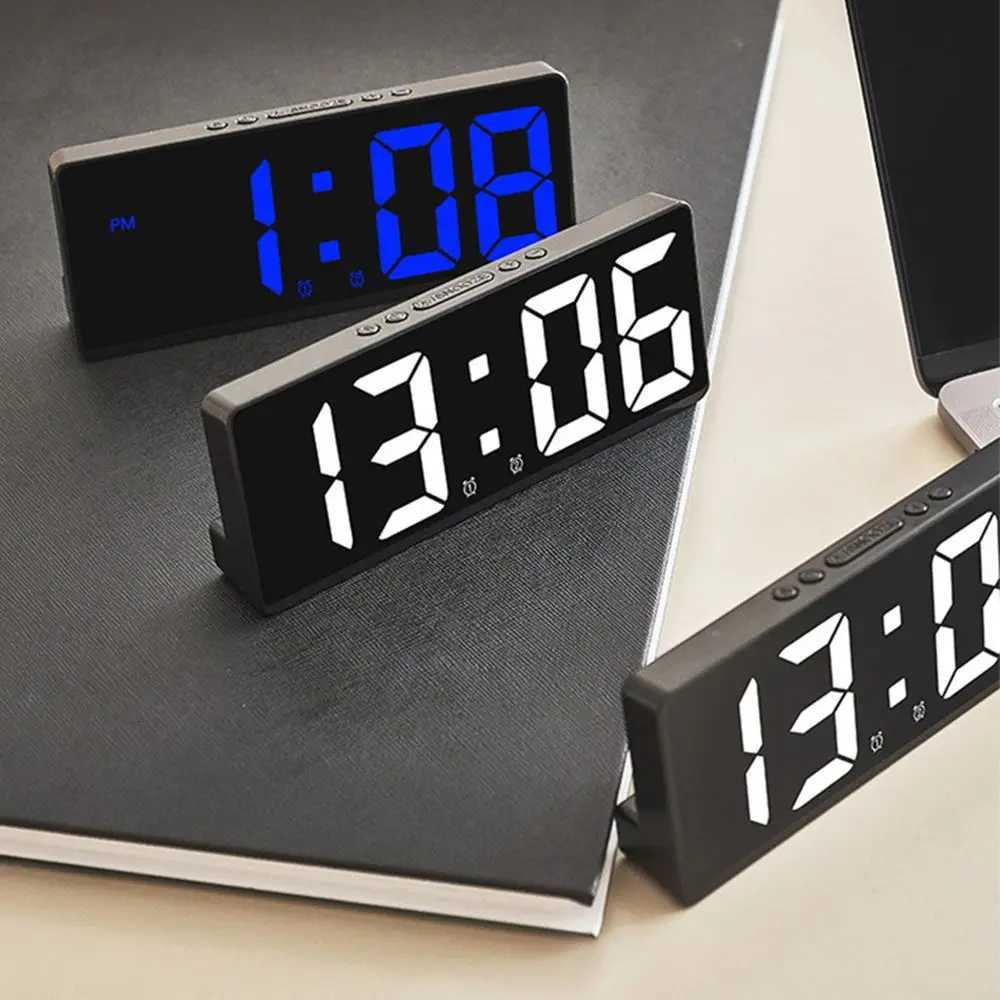 LED Digital Electronic Clock Backlight Large Number Alarm Clock Temperature Calendar Bedside Table Nightlight Home Decoration M251205 - view 4