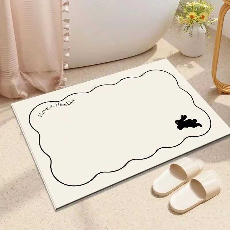 Soft diatom mud bathroom floor mat door floor mat toilet water absorption non-slip quick drying household door carpet mat H251205