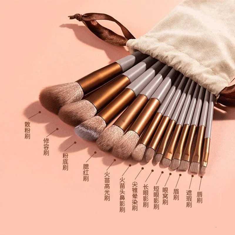 13pcs Makeup Brush Set Soft Fluffy Professiona Cosmetic Foundation Powder Eyeshadow Kabuki Blending Make Up Brush Beauty ToolT251205