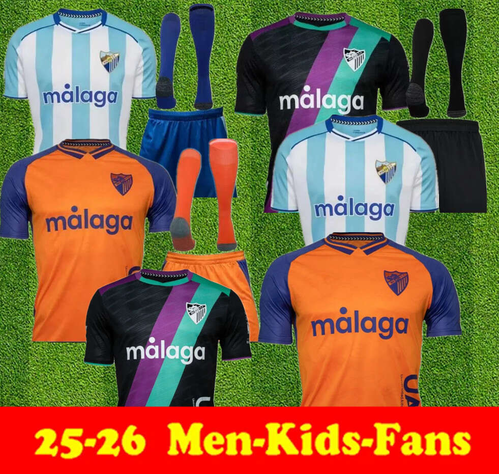 25 26 MALAGA jersey CF soccer jersey 2025 isco Football Shirts Men BUSTINZA M. JUANDE RAMON FEBAS ALEX GALLAR footballl shirt kit Camiseta de football
