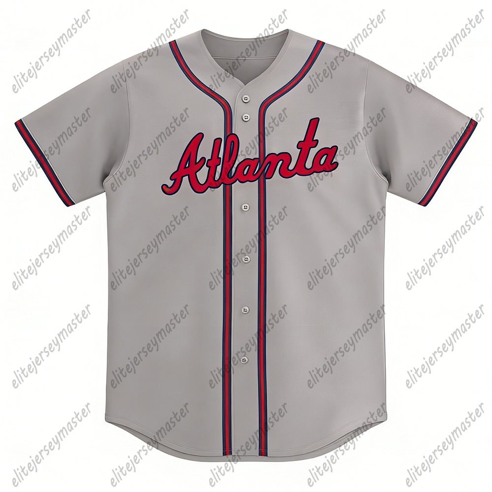 Ronald Acuna Jr. 13 Chipper Jones 10 Matt Olson 28 Austin Riley 27 Michael Harris Il 23 Murphy Personalized Customized Baseball Jerseys Custom Any Num