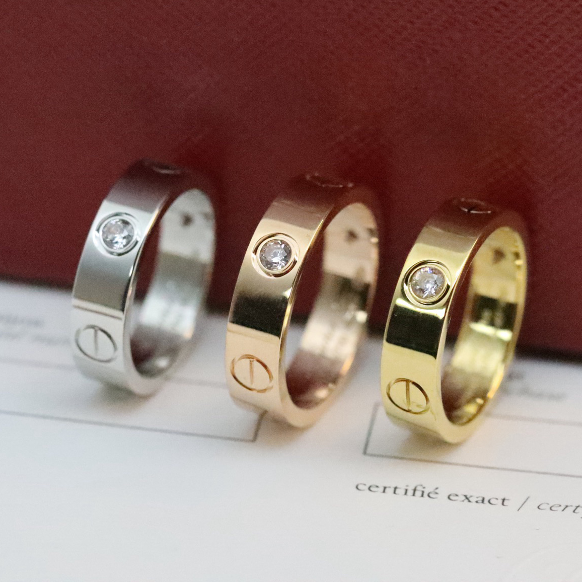 ring designer ring luxury rings diamond ring high quality women men classic fashion jewelry light sophistication engagement love gold ring valentine day gift box