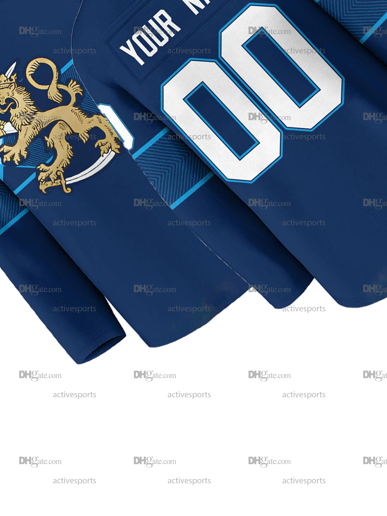 Custom 96 Rantanen Team Finland Jerseys Teravainen Barkov Aho Granlund Stitched Name Number Hockey