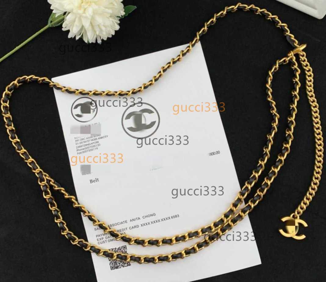 Retro Gold Letter Waist Chain Multifunctional Decorative Dress for Women Denim Belt New Style of Womens Ac chanels chanelbelts cc channel channelbelt ccbelt 8IIG